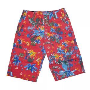 Carbon Cargo Chino Shorts Men's/Boys Size 26-28 Tribal Floral Back to School